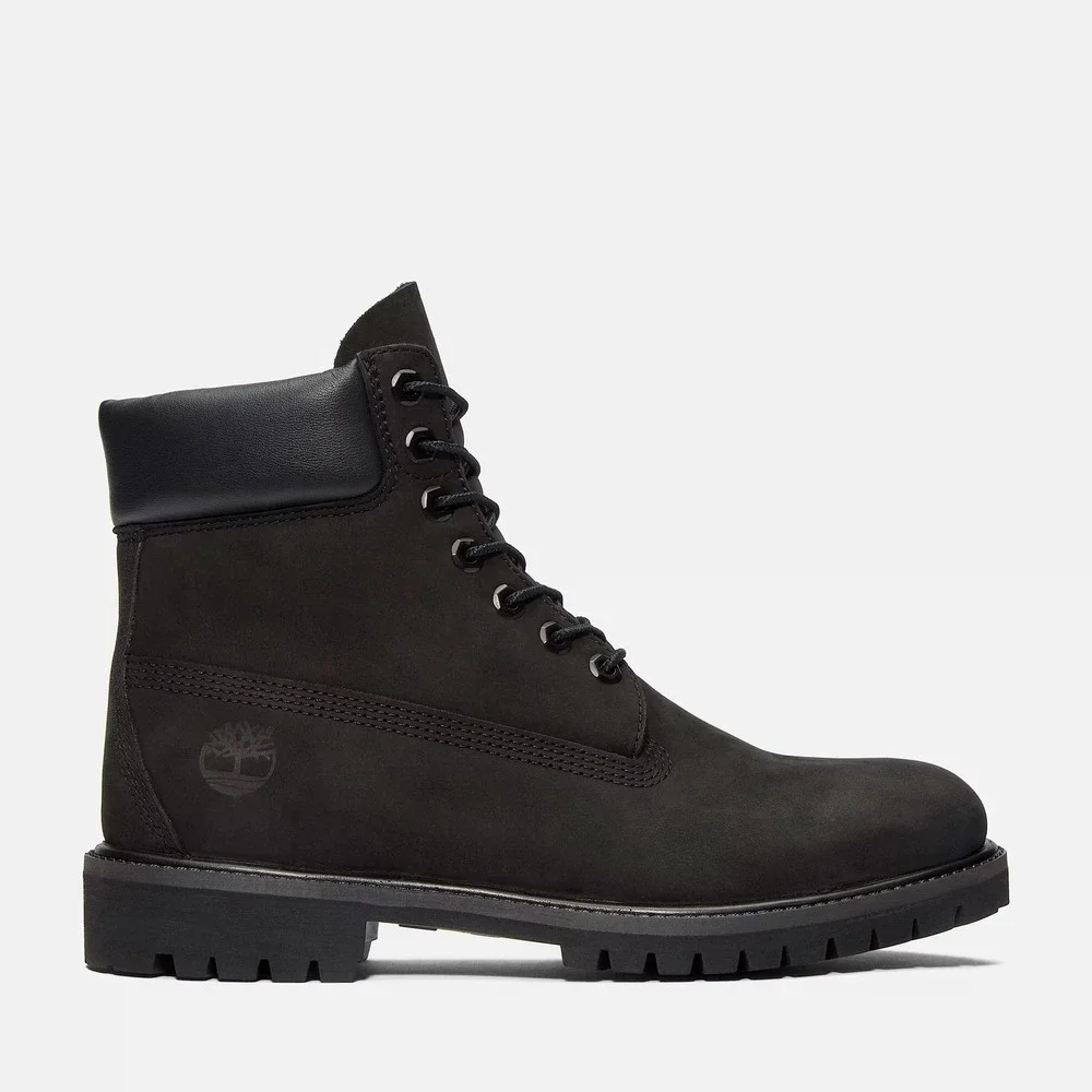 Mens Sz 8.5-Timberland 6-Inch Premium Waterproof Boot Black Nubuck TB010073-001